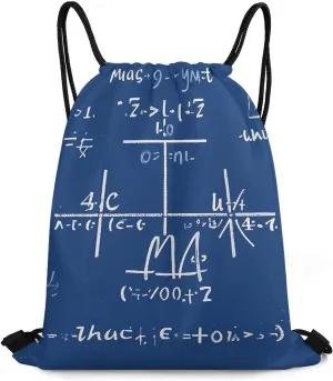 Math Formula Drawstring Backpacks For Mans And Women Drawstring Waterproof Sport Pack String Cinch Bags For Travelling,Gym