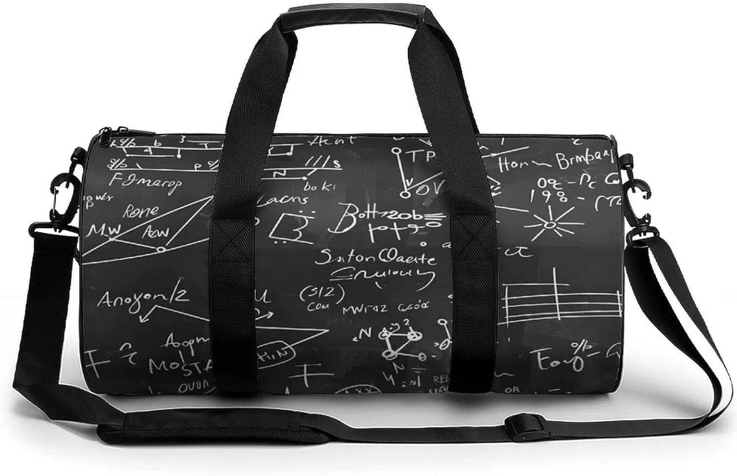 Mathematical Algebra Equations Formulas Gym Bag Workout Sports Bag Lightweight Tote Duffel Bag Travel Weekender Bag for Women Men