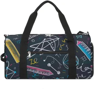 Mathematical Multicolored Formulas Gym Bag for Women Men Lightweight Duffel Bag Travel Tote Bag Sports Bag with Shoulder Strap