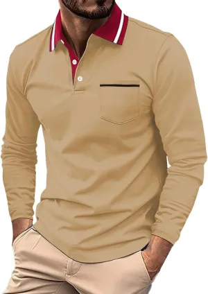 Mens Big and Tall Polo Shirts Lapel T Shirt Tops Men's Business Tops Mens Golf Shirts Dryfit Shirts for Men De