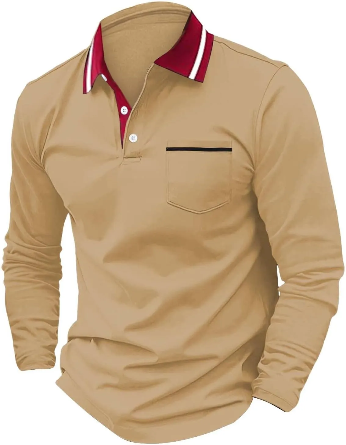 Mens Big and Tall Polo Shirts Lapel T Shirt Tops Men's Business Tops Mens Golf Shirts Dryfit Shirts for Men De