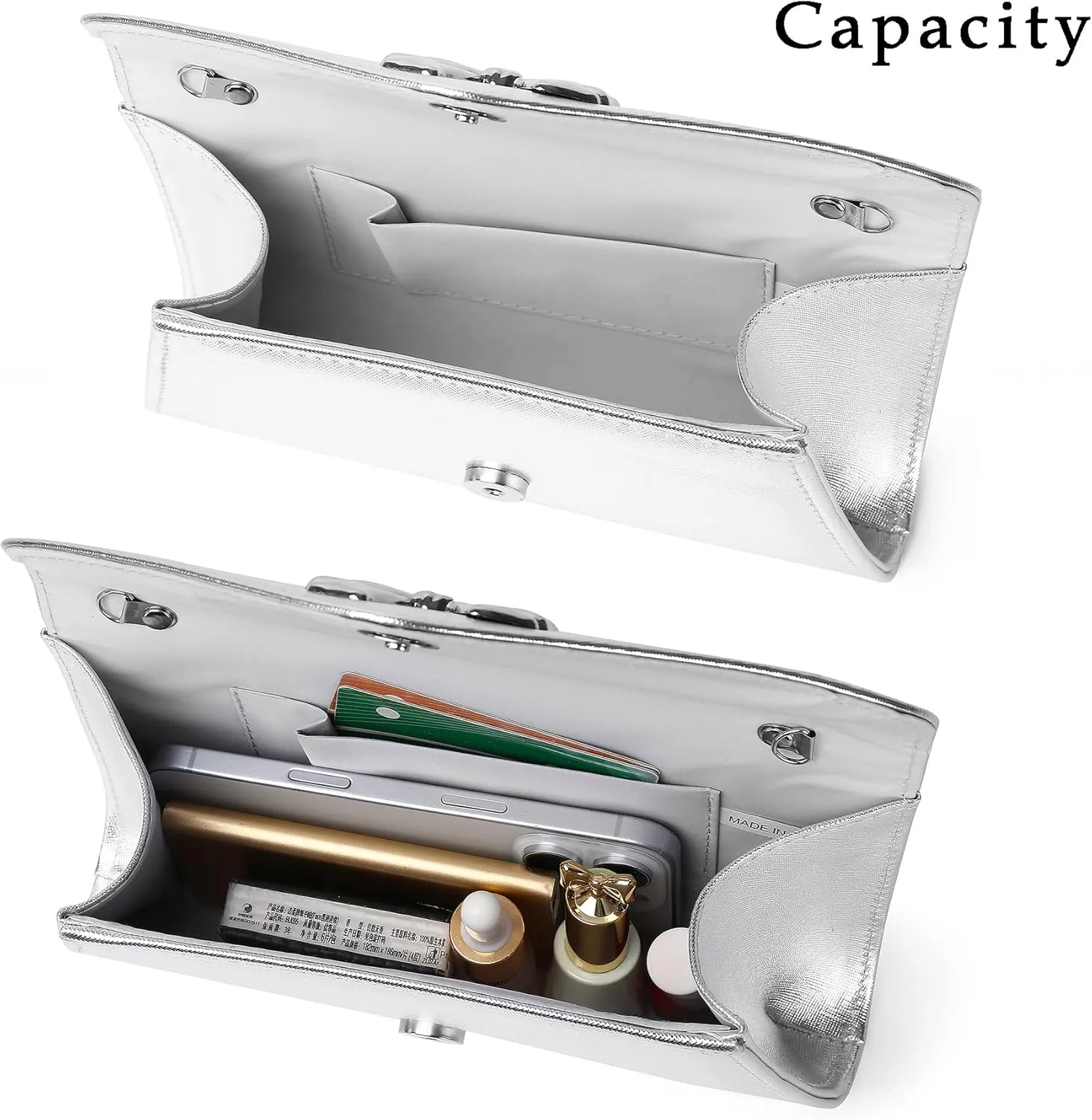 Metal Bow Women Clutch Purse Fashion PU leather handbag/shoulder bag for Wedding Party