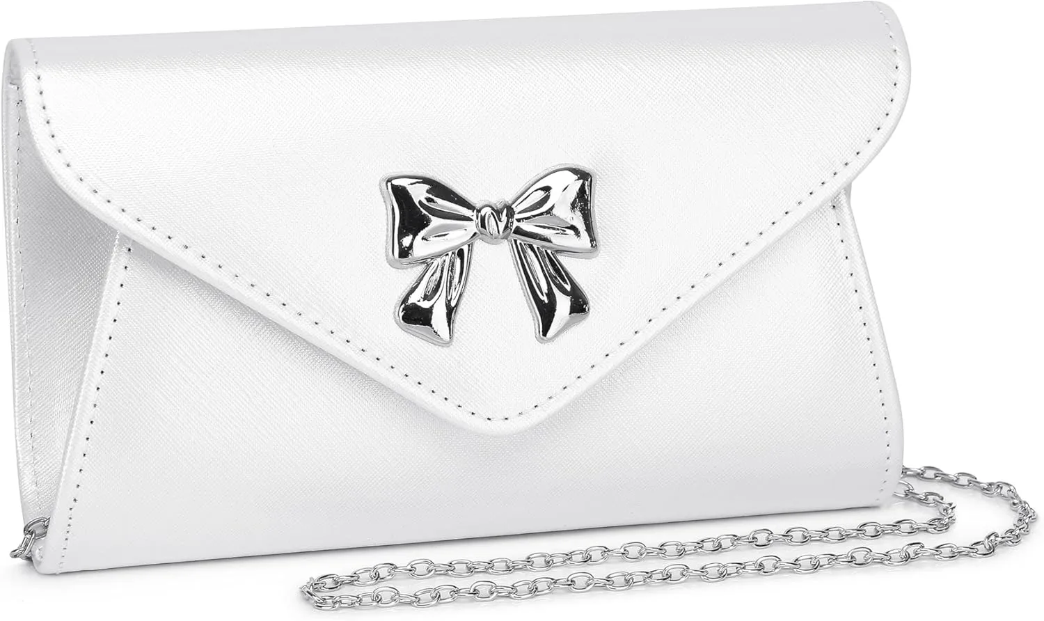 Metal Bow Women Clutch Purse Fashion PU leather handbag/shoulder bag for Wedding Party