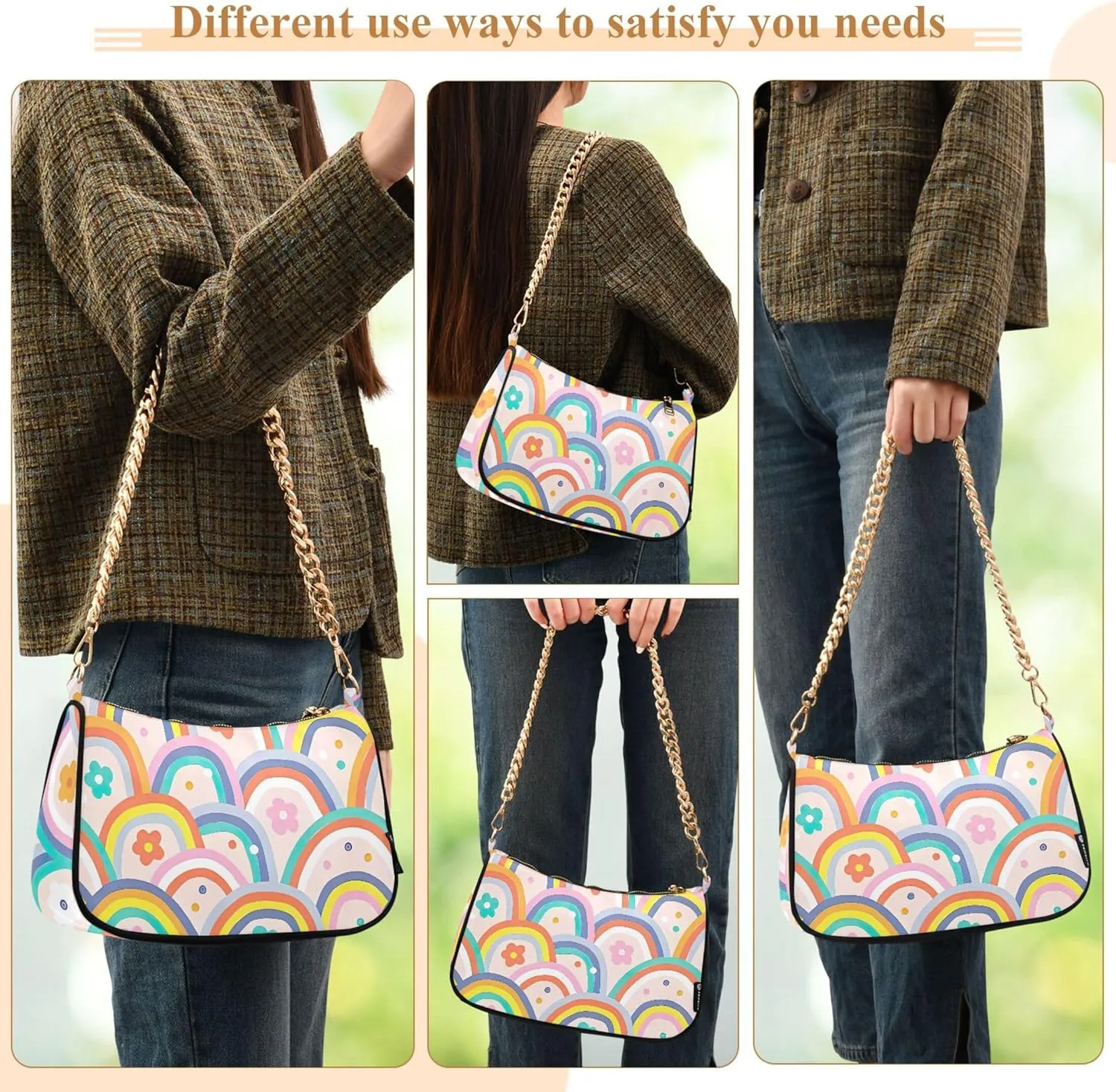 Mexican Skulls Wallet Purse Hobo Purses Women Designer Handbags Funny Cute Shoulder Bags