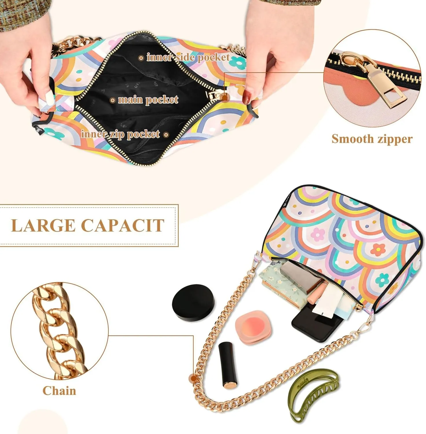 Mexican Skulls Wallet Purse Hobo Purses Women Designer Handbags Funny Cute Shoulder Bags
