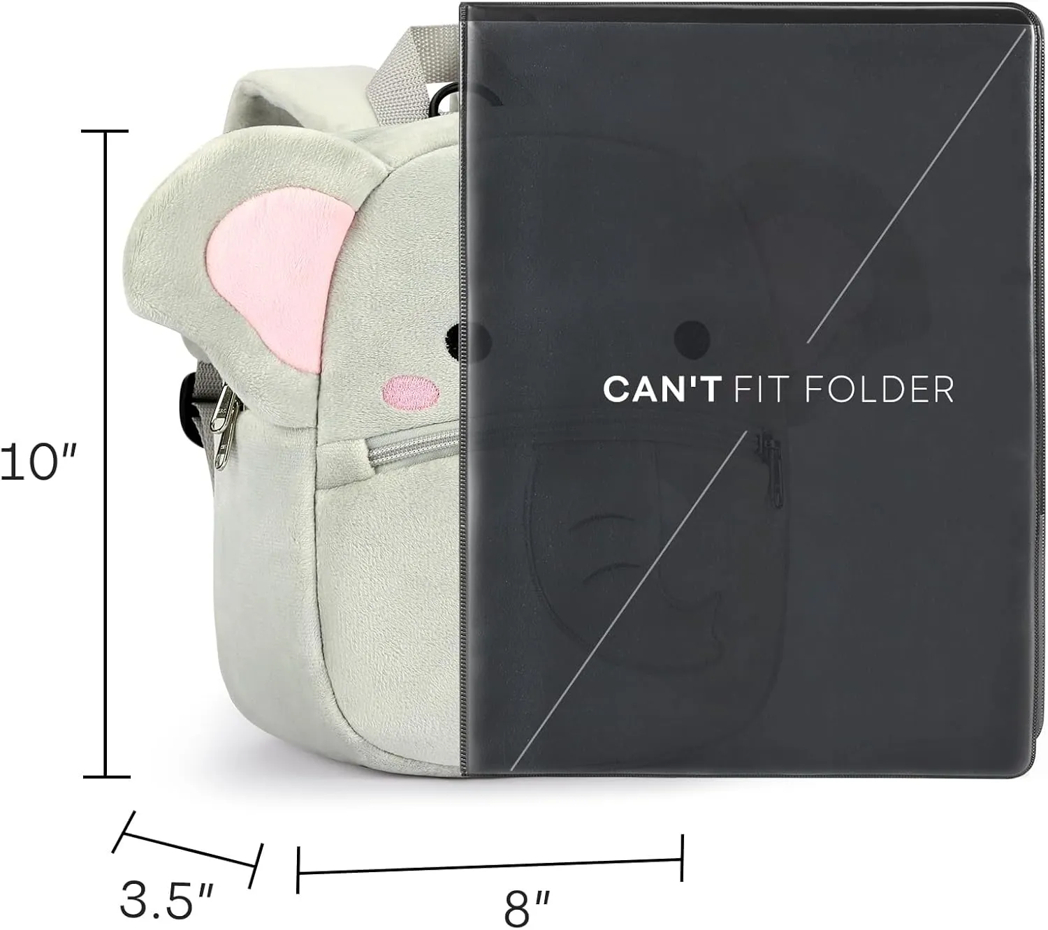 mibasies Toddler Backpacks for Girls 2-4: Plush Backpack -3D Animal Cartoon Mini Travel Bag -10 inch Toddler Backpack Leash