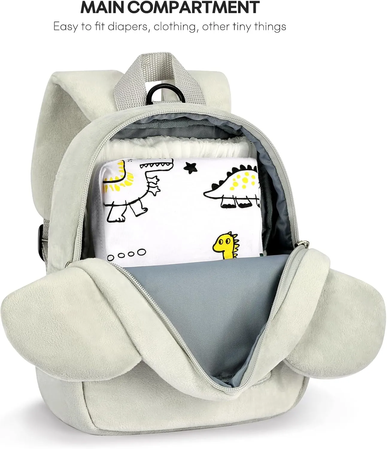 mibasies Toddler Backpacks for Girls 2-4: Plush Backpack -3D Animal Cartoon Mini Travel Bag -10 inch Toddler Backpack Leash
