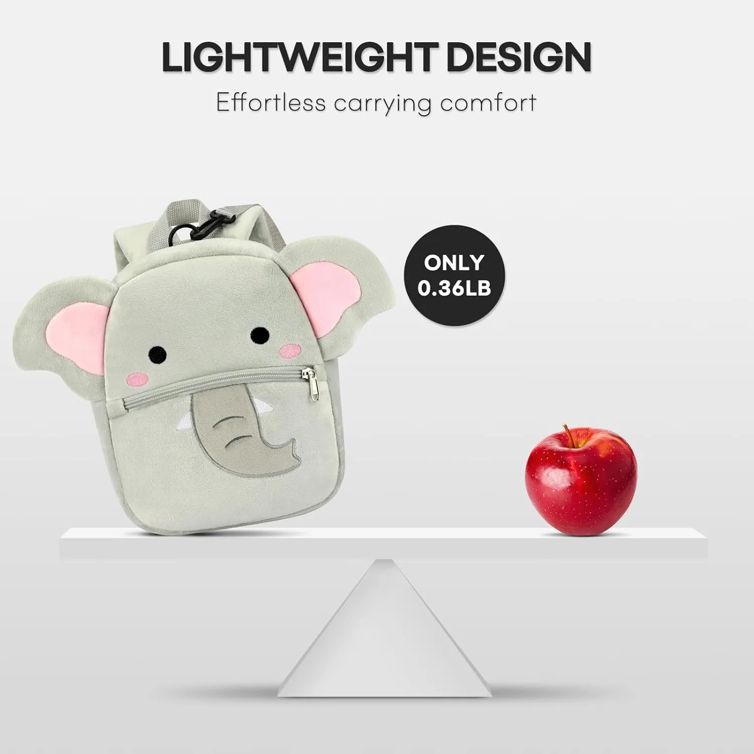 mibasies Toddler Backpacks for Girls 2-4: Plush Backpack -3D Animal Cartoon Mini Travel Bag -10 inch Toddler Backpack Leash