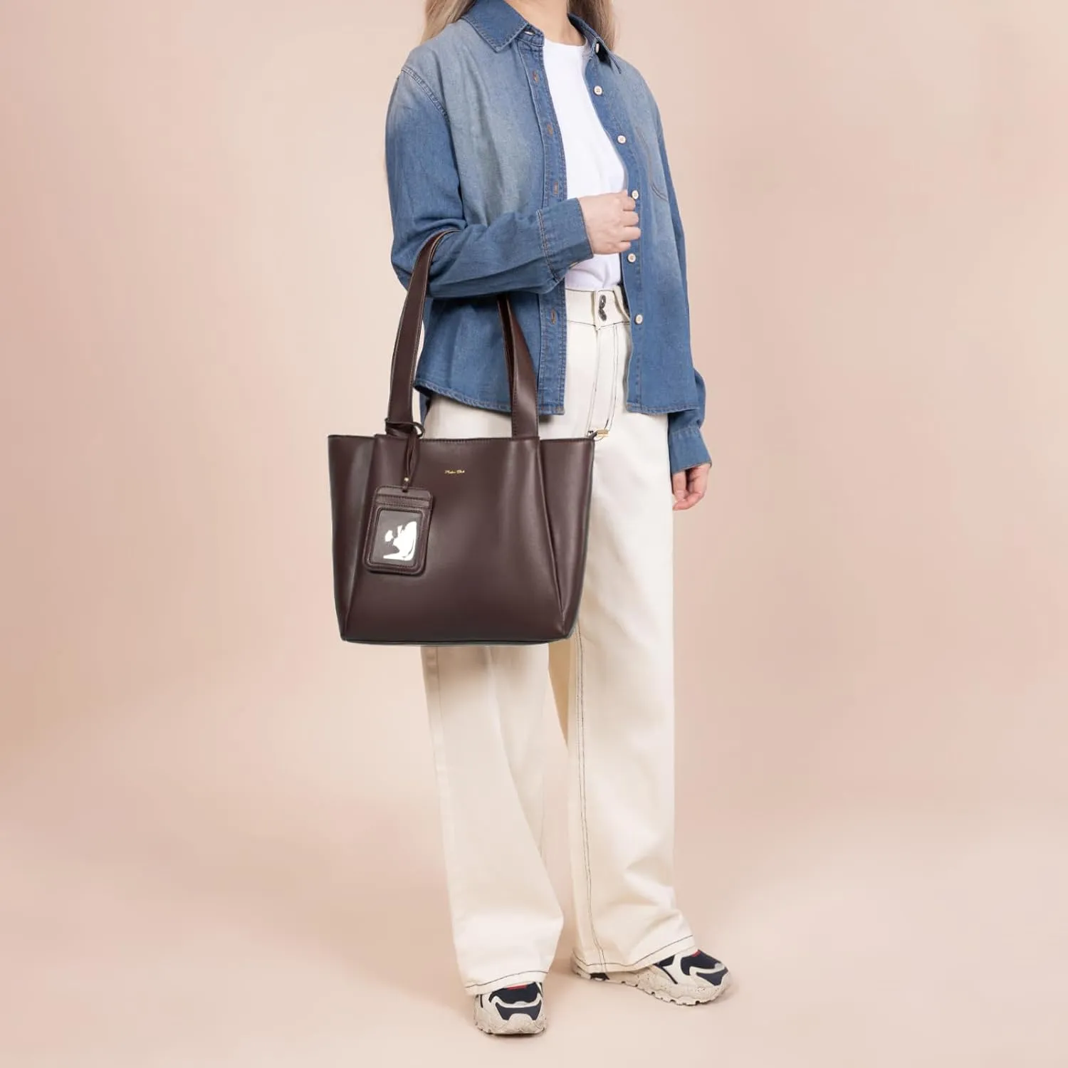 Milan Chiva Work Tote Bags for Women Middle Urban Tote Bag with Zip Compartments