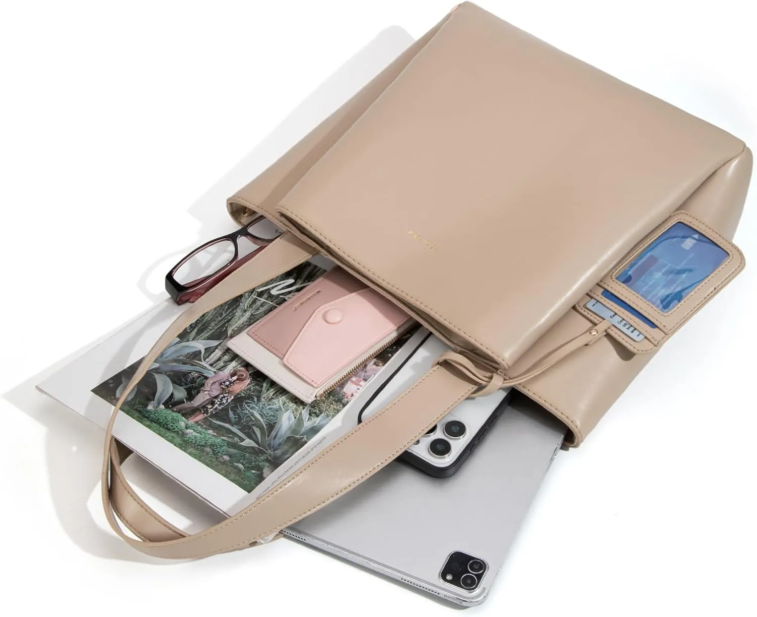 Milan Chiva Work Tote Bags for Women Middle Urban Tote Bag with Zip Compartments