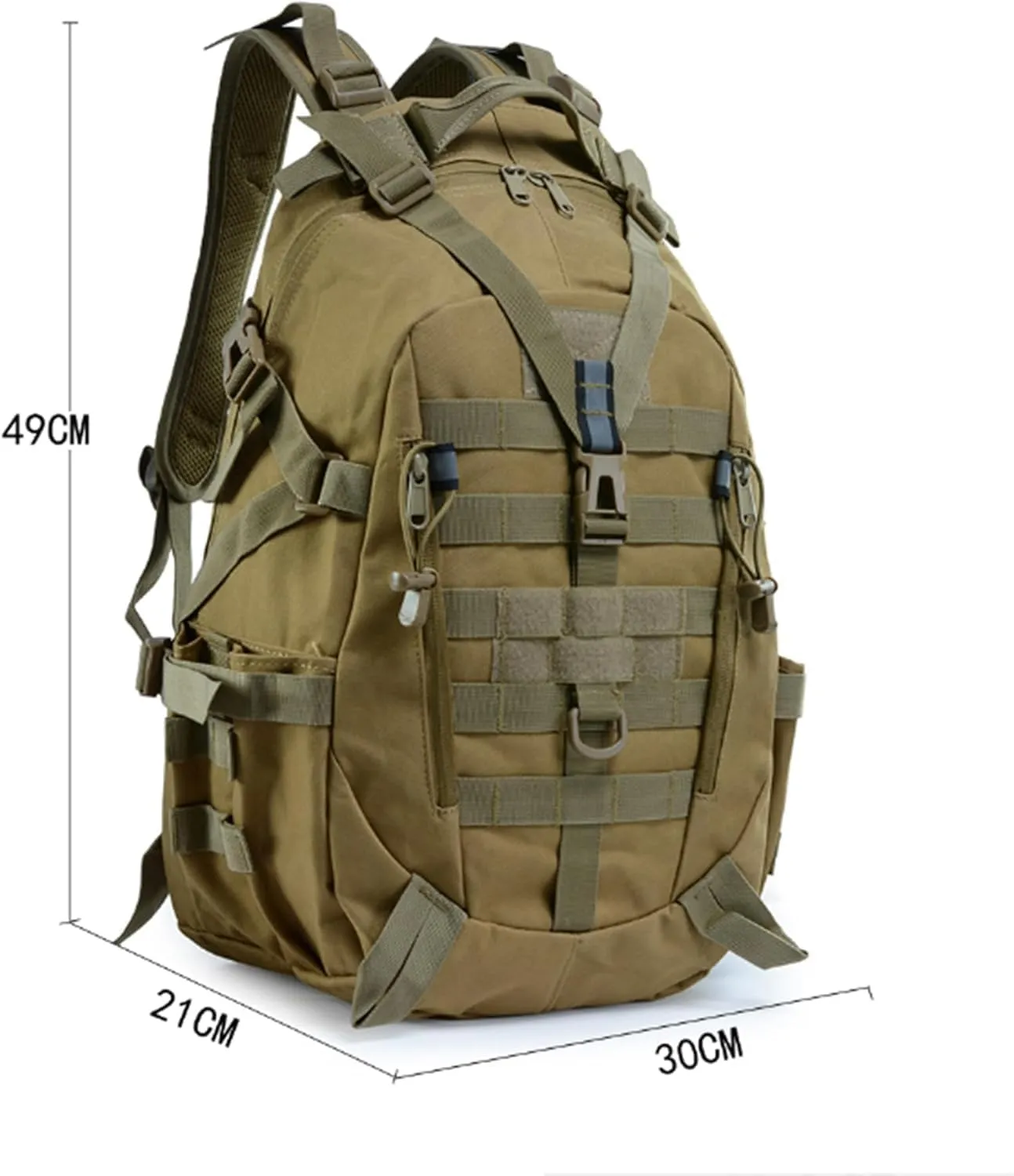 Military Tactical Backpack 25l for Men Hiking Camping Backpack with Luminous Strip Outdoor Hunting Daypack(A)