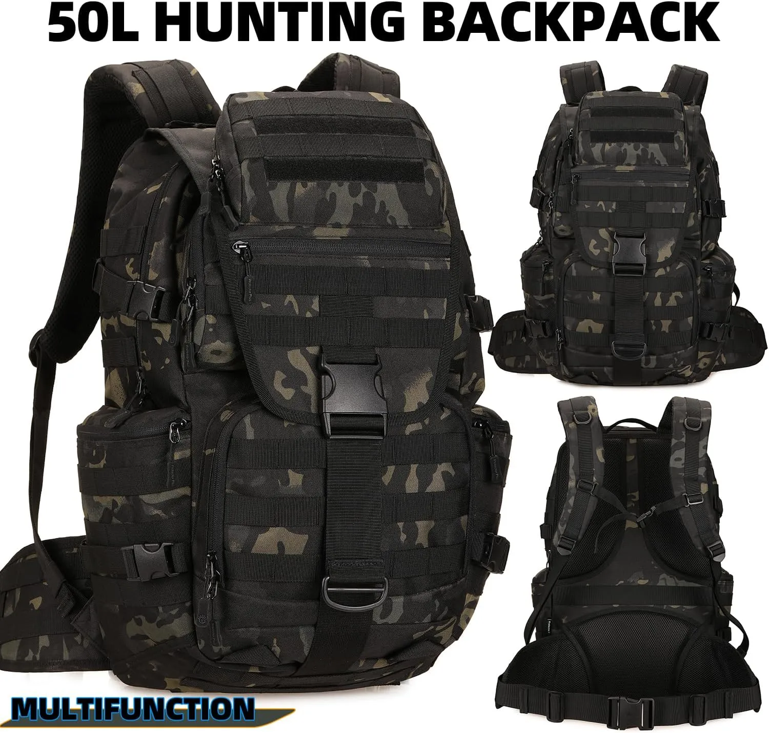 Military Tactical Backpack Waterproof Outdoor Hunting Backpack Large Capacity Hunting Day Pack