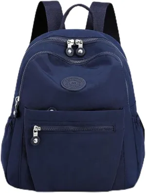 Mini Nylon Women Backpacks,11L Small Ladies backpacks Casual Lightweight Women Shopping Travel Daypack (Navy Blue)