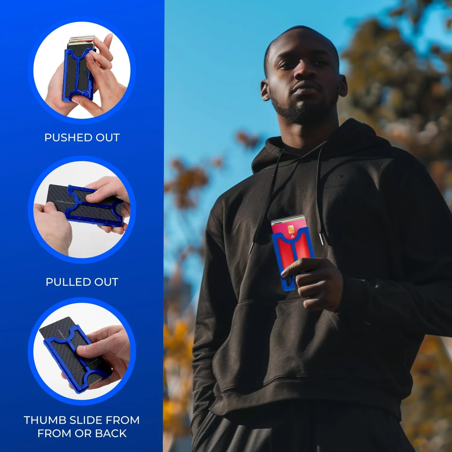 Minimalist Wallet for Men and Women - Durable Polymer Slim Wallets - Card Holder - Made In The USA.