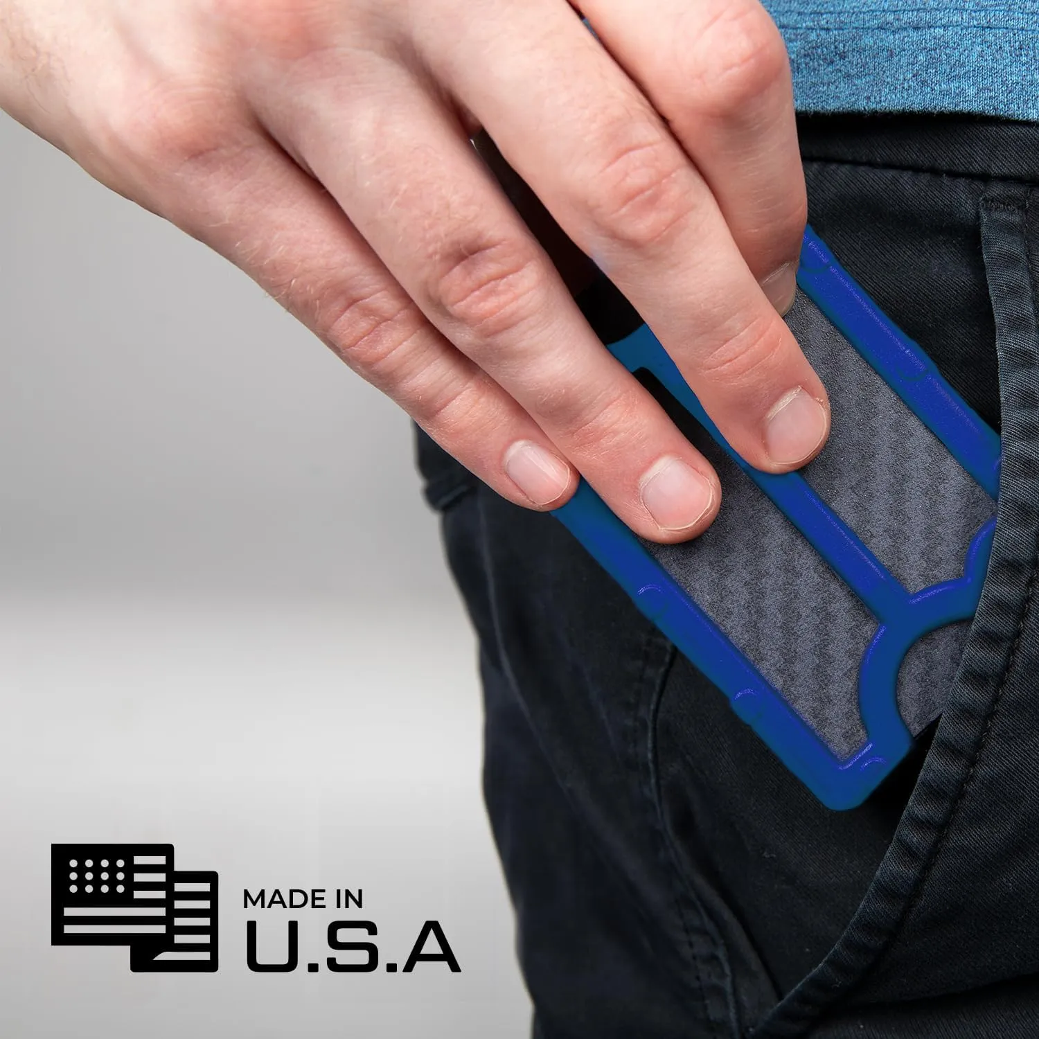 Minimalist Wallet for Men and Women - Durable Polymer Slim Wallets - Card Holder - Made In The USA.