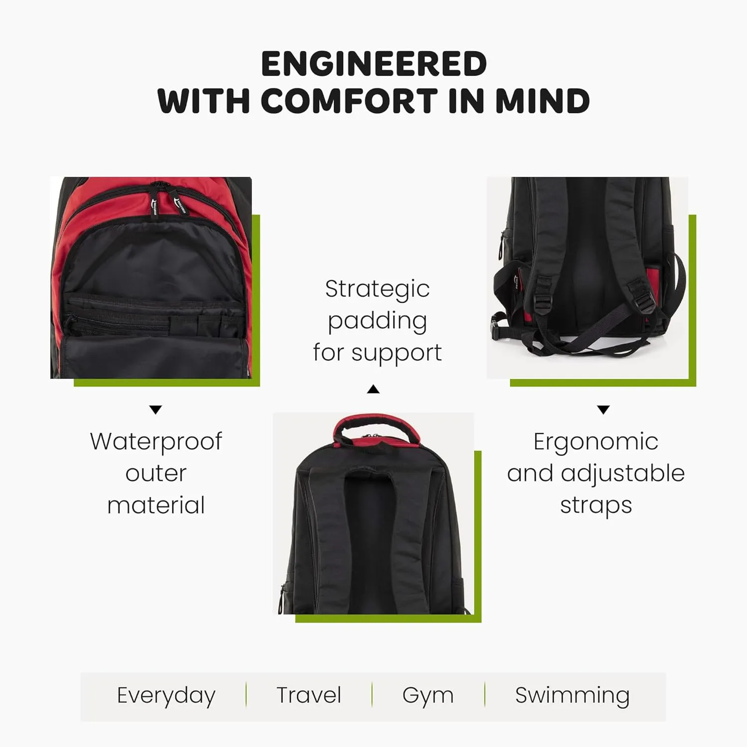 Mintra Sports Backpacks (Turtle Green, Challenger)
