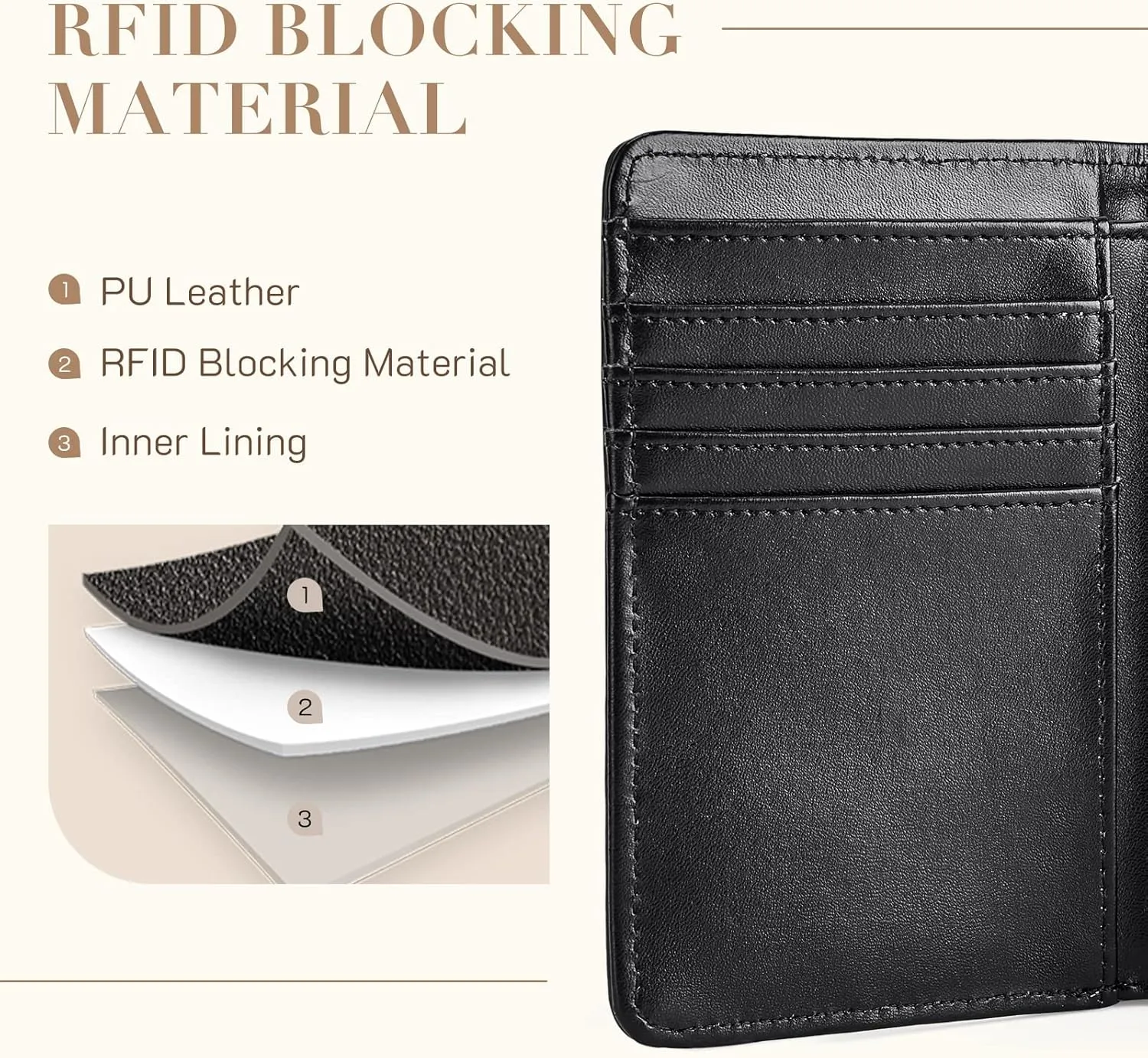 Missnine Small Wallet for Women RFID Compact Wallet Vegan Leather Bifold Ladies Wallet with Card Holder and Coin Purse