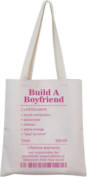 MNIGIU A Court Of Thorns And Roses Tote Bag Book Lover Gift Bookish Gift SJM Merch Build A Boyfriend Gift