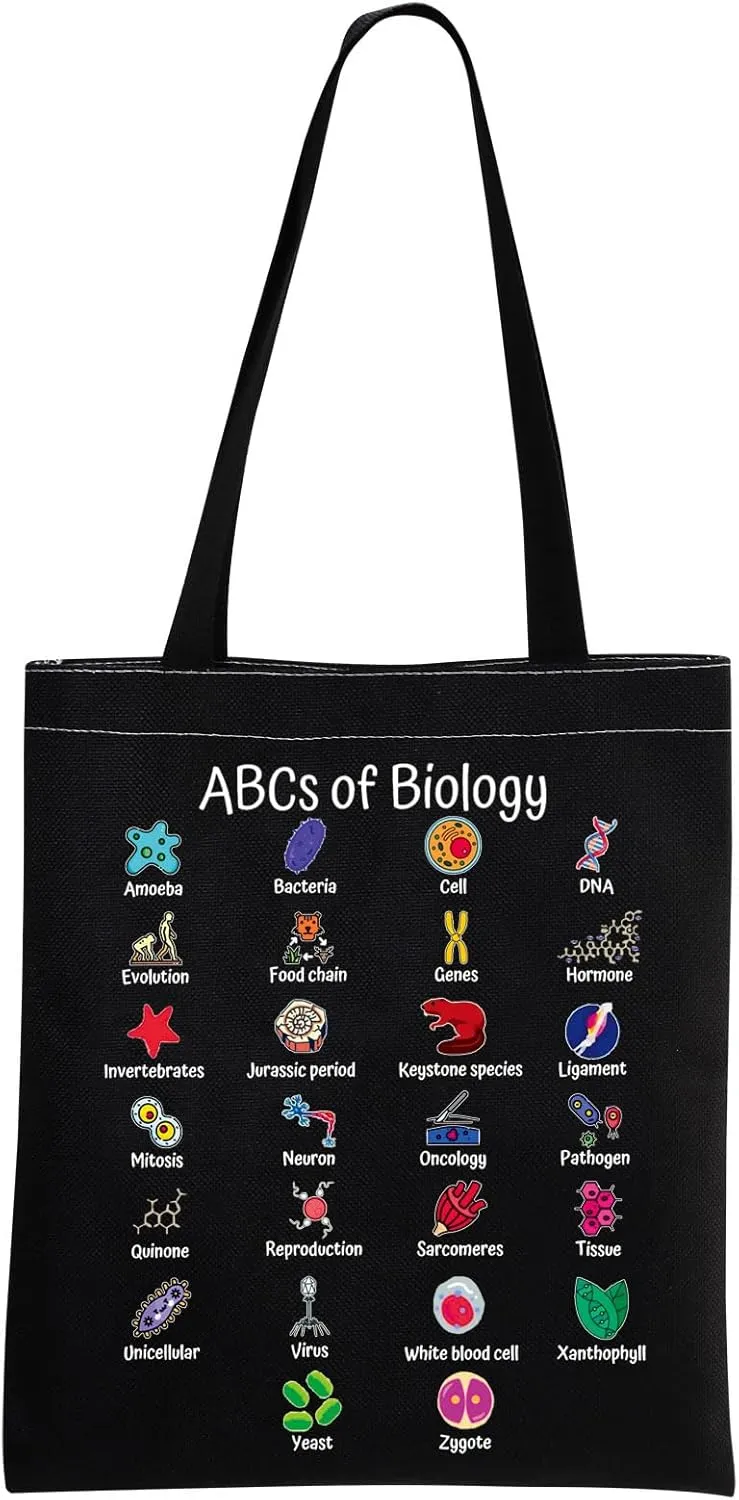 MNIGIU Biology Tote Bag - Student & Teacher Gift - Biologist Graduation Present