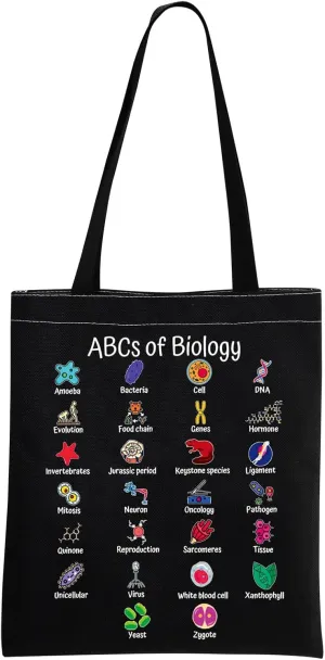 MNIGIU Biology Tote Bag - Student & Teacher Gift - Biologist Graduation Present