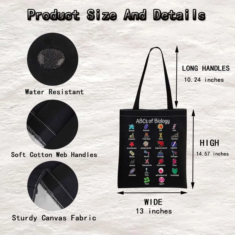 MNIGIU Biology Tote Bag - Student & Teacher Gift - Biologist Graduation Present