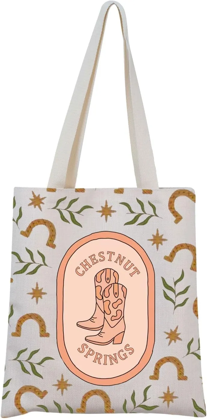 MNIGIU Bookish Tote Bag Cowboy Fan Gift Cowboy Romance Gift Book Lover Gift Book Series Gift