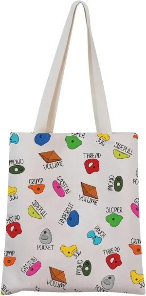 MNIGIU Rock Climber Tote Bag Gift for Climbing Lovers - Bouldering Gifts for Women