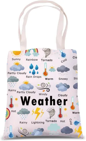 MNIGIU Weather Forecast Lover Gift Weather Inspired Tote Bag Weatherman Gift Meteorology Lover Gift Meteorologist Gift