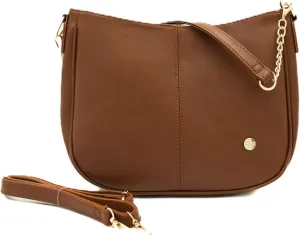 Modern Chic Crossbody Bags for Women - Marissa Saddle Crossbody, Vegan Leather Shoulder or Handbag with Two Adjustable Straps