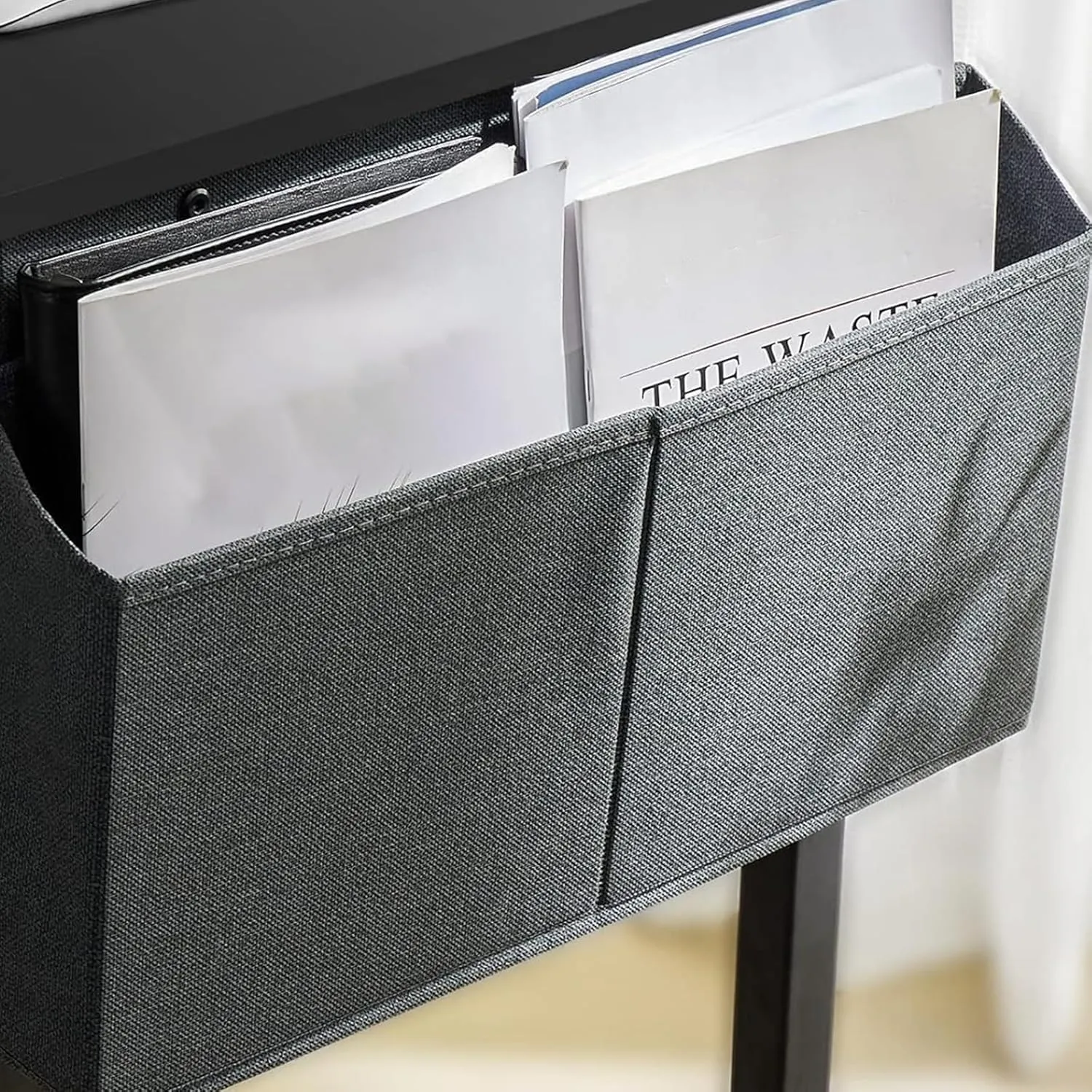 Modern Minimalist Computer Desk - Robust Home Office Desk with Eco-Friendly Desktop, Storage Bag & Hook - for Study, Writing desks, Workspace Organization (Oak, 30-inch)