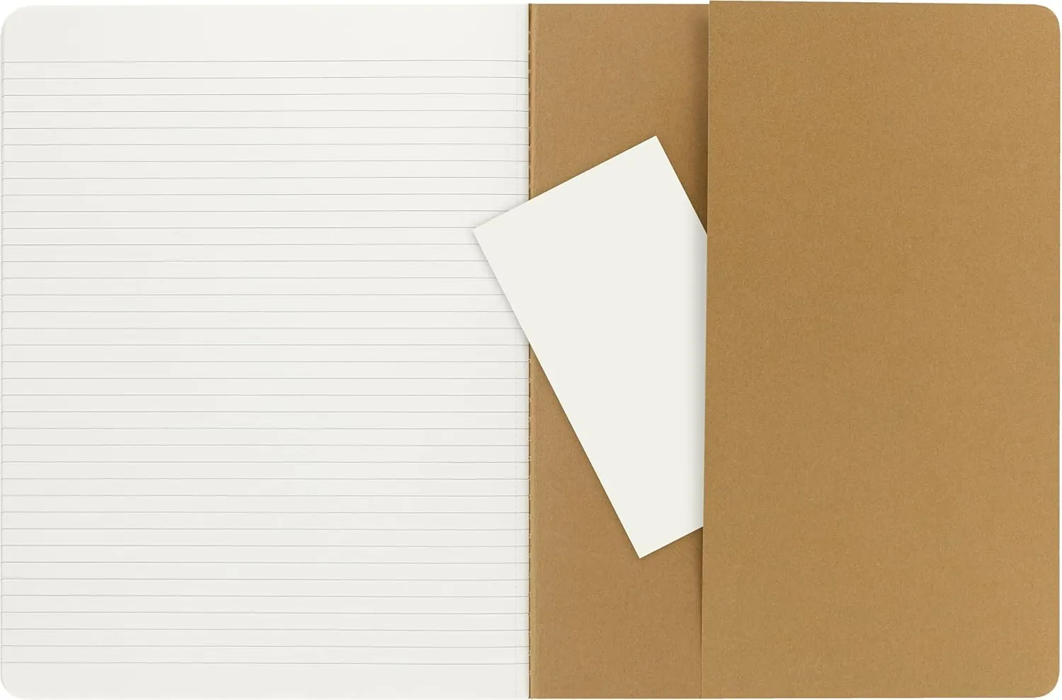Moleskine Cahier Journal, Soft Cover, XL (7.5" x 9.5") Ruled/Lined, Kraft Brown, 120 Pages (Set of 3)
