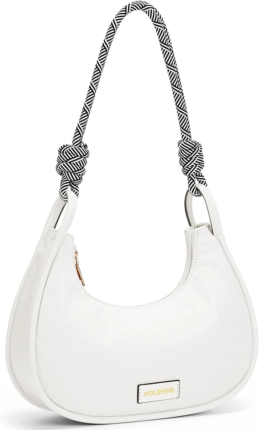 molshine Crescent Handbag, Nylon Shoulder Bag, Armpit Bag, Fashion Clutch Purse for Women Lady Model Outdoor