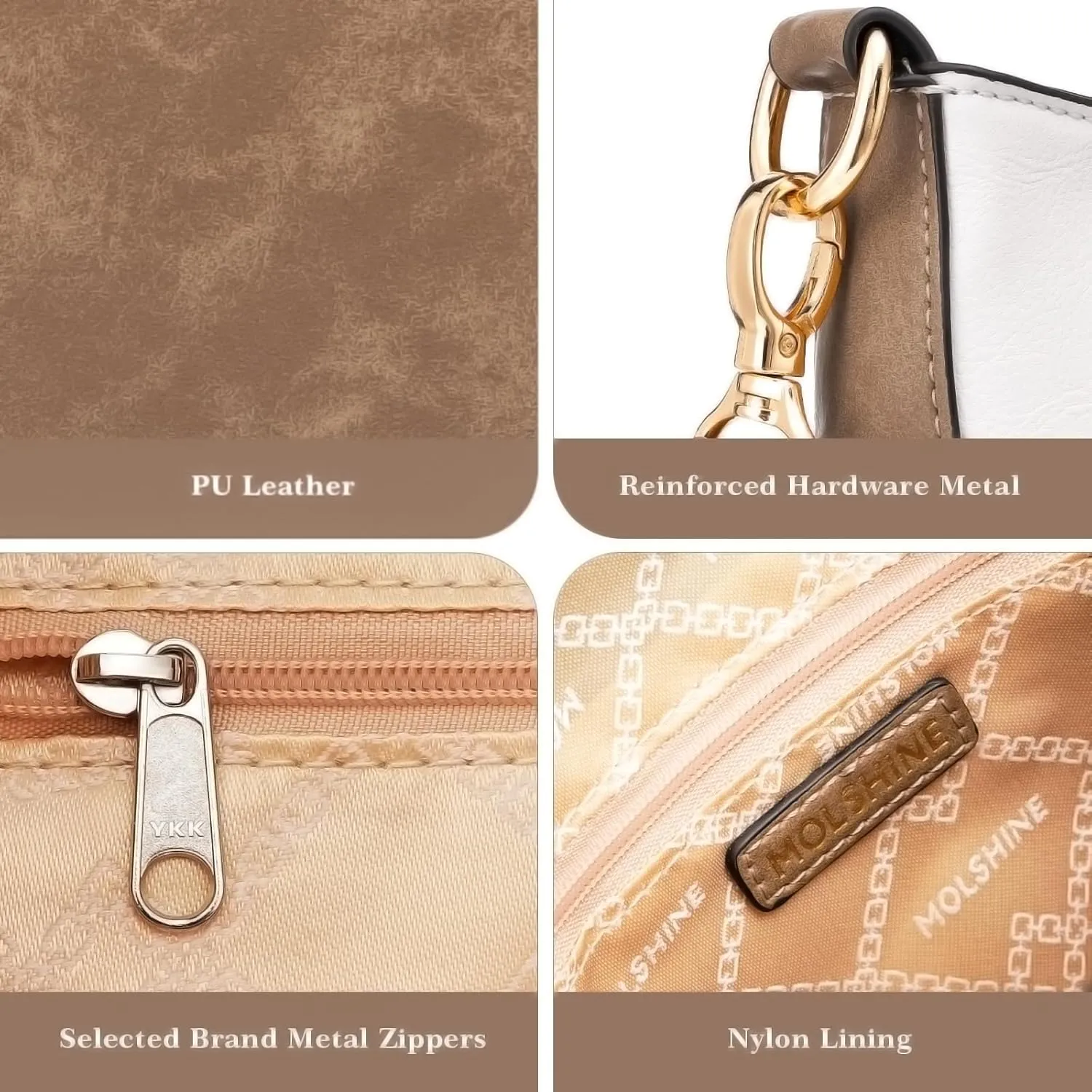 molshine Crossbody Bags for Women, PU Leather Shoulder Handbag with Adjustable Wide Strap DLK0061