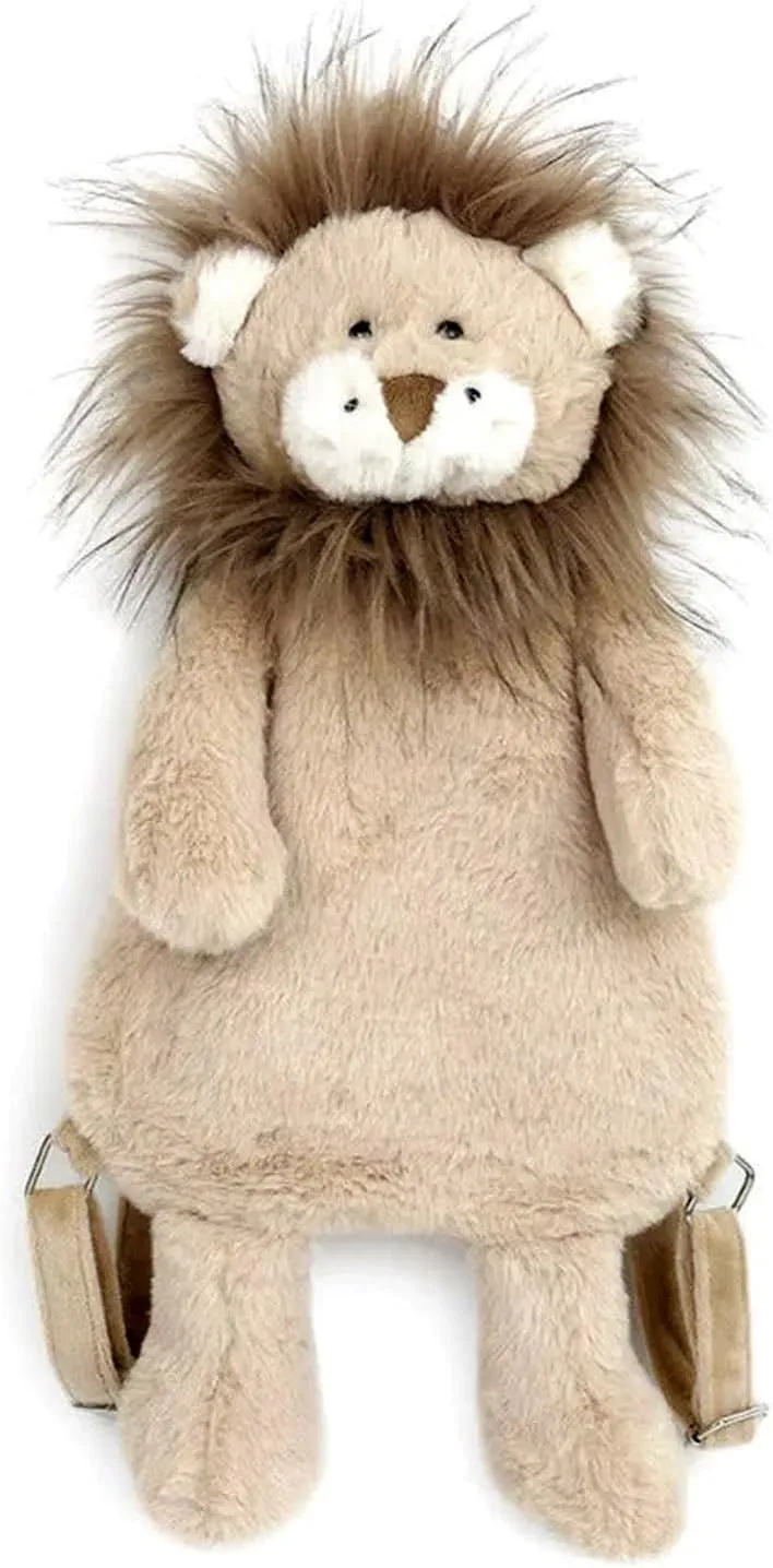 MON AMI Zuri the Lion Soft Plush Backpack – 21”, Toddler Backpack for Boys, Girls, Everyday Kids Travel Backpack, Adjustable Straps, Stuffed Animal Toy Bag