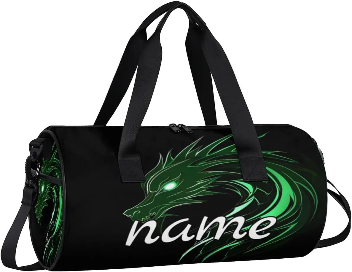 Monster Dragon Custom Duffel Bags Weekender Bags Custom Sport Duffel Bag Carry on Overnight Weekender Bag