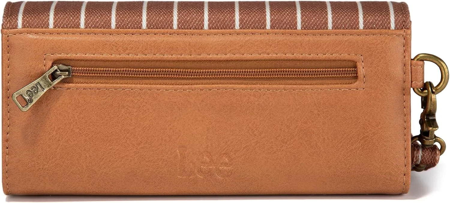 Montana West × Lee Trifold Womens Wallets RFID Blocking Long Wallet Card Holder Clutch Wristlet for Women