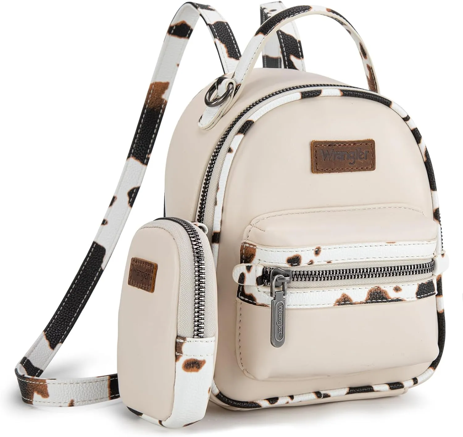 Montana West Wrangler Mini Backpack Cute Cow Print Backpack Purse for Girls and Women WG102-8600TN