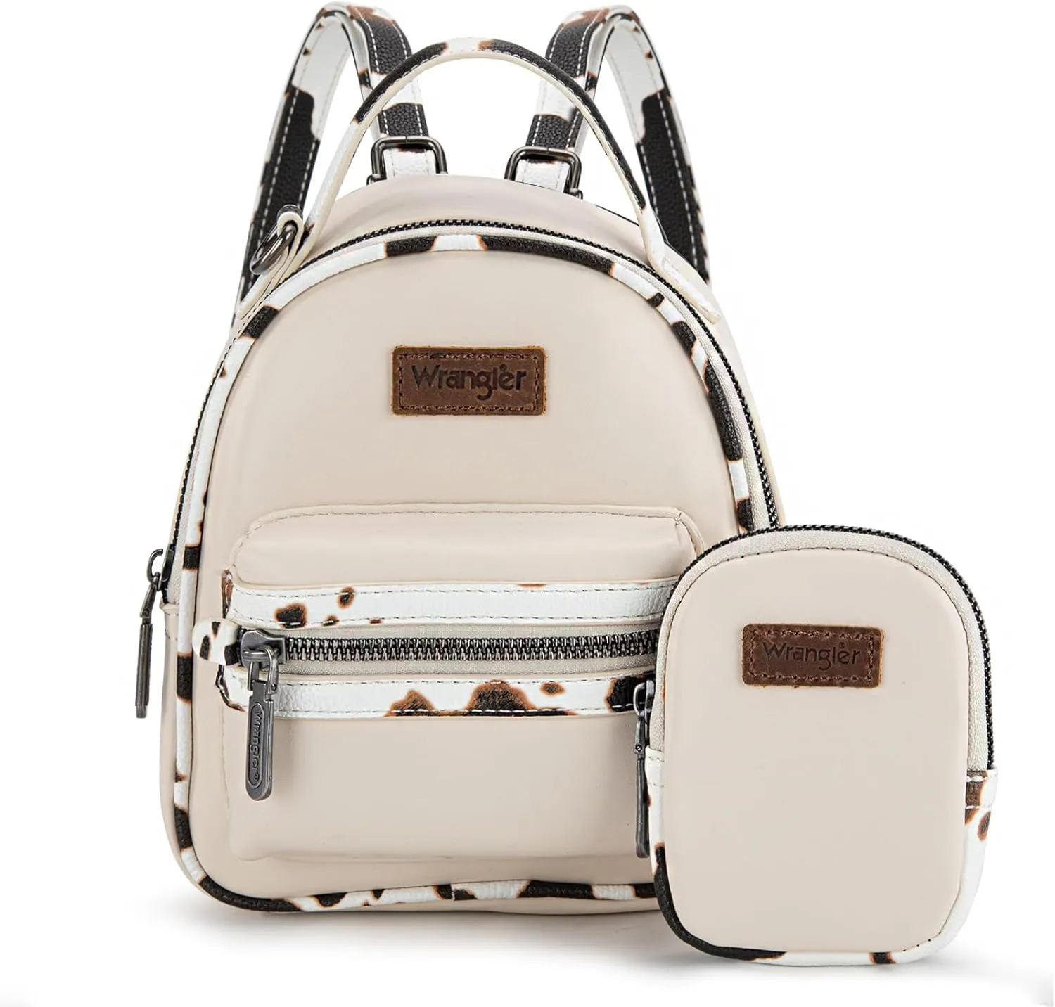 Montana West Wrangler Mini Backpack Cute Cow Print Backpack Purse for Girls and Women WG102-8600TN