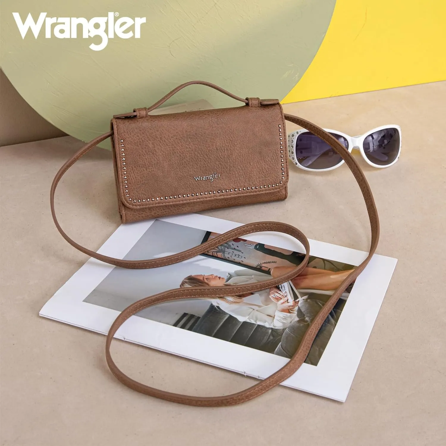 Montana West Wrangler Trifold Womens Wallets Rfid Blocking Clutch Wallets for Girls Ladies Western Crossbody Wallets with Coin Pocket and Card Holder