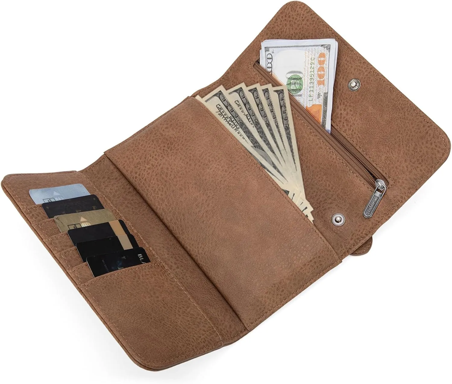 Montana West Wrangler Trifold Womens Wallets Rfid Blocking Clutch Wallets for Girls Ladies Western Crossbody Wallets with Coin Pocket and Card Holder