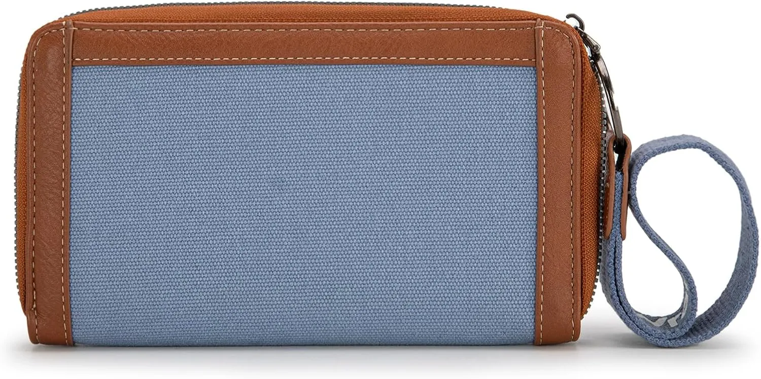 Montana West X Wrangler Classic Logo Wallets Wristlet Purse for Women Vintage Boho Ladies Wallet Coin Purse Two-Tone Credit Card Holder