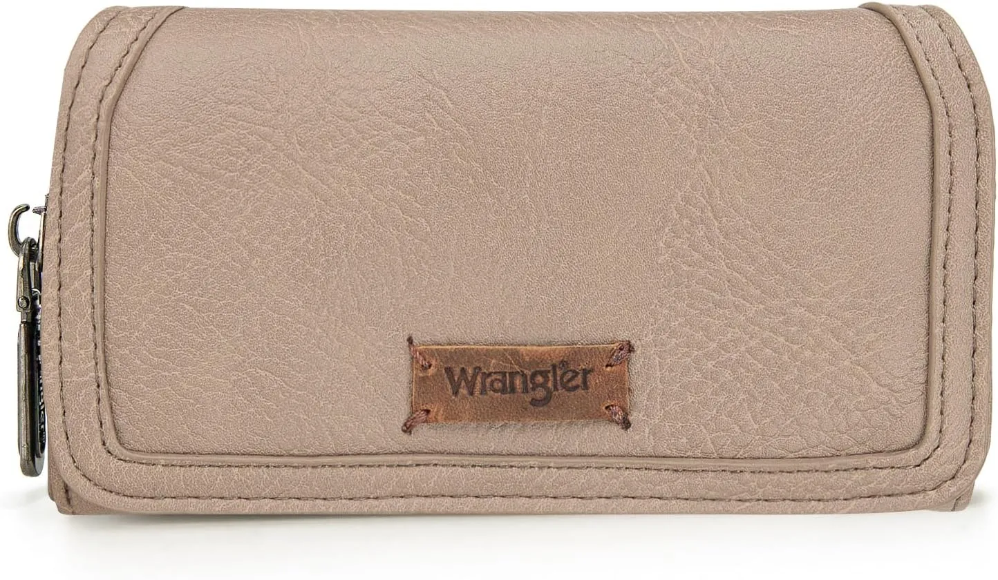 Montana West x Wrangler Wallet for Women Minimalist Clutch Wristlet Purse RFID Blocking Credit Card Holder