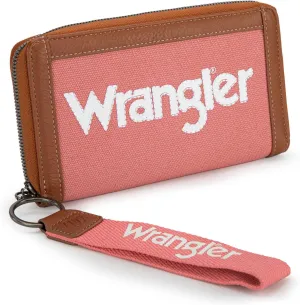 Montana West X Wrangler Wristlet Wallets Purse for Women Vintage Boho Ladies Wallet Coin Purse Two-Tone Credit Card Holder