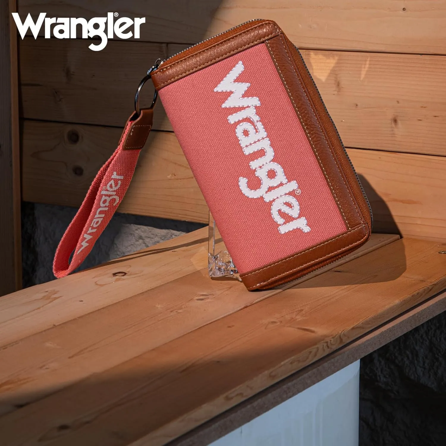 Montana West X Wrangler Wristlet Wallets Purse for Women Vintage Boho Ladies Wallet Coin Purse Two-Tone Credit Card Holder