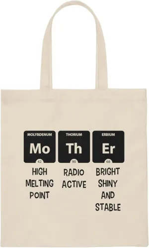 Mother Periodic Table Baby Bump Future Mom Shirt Canvas Tote Bag