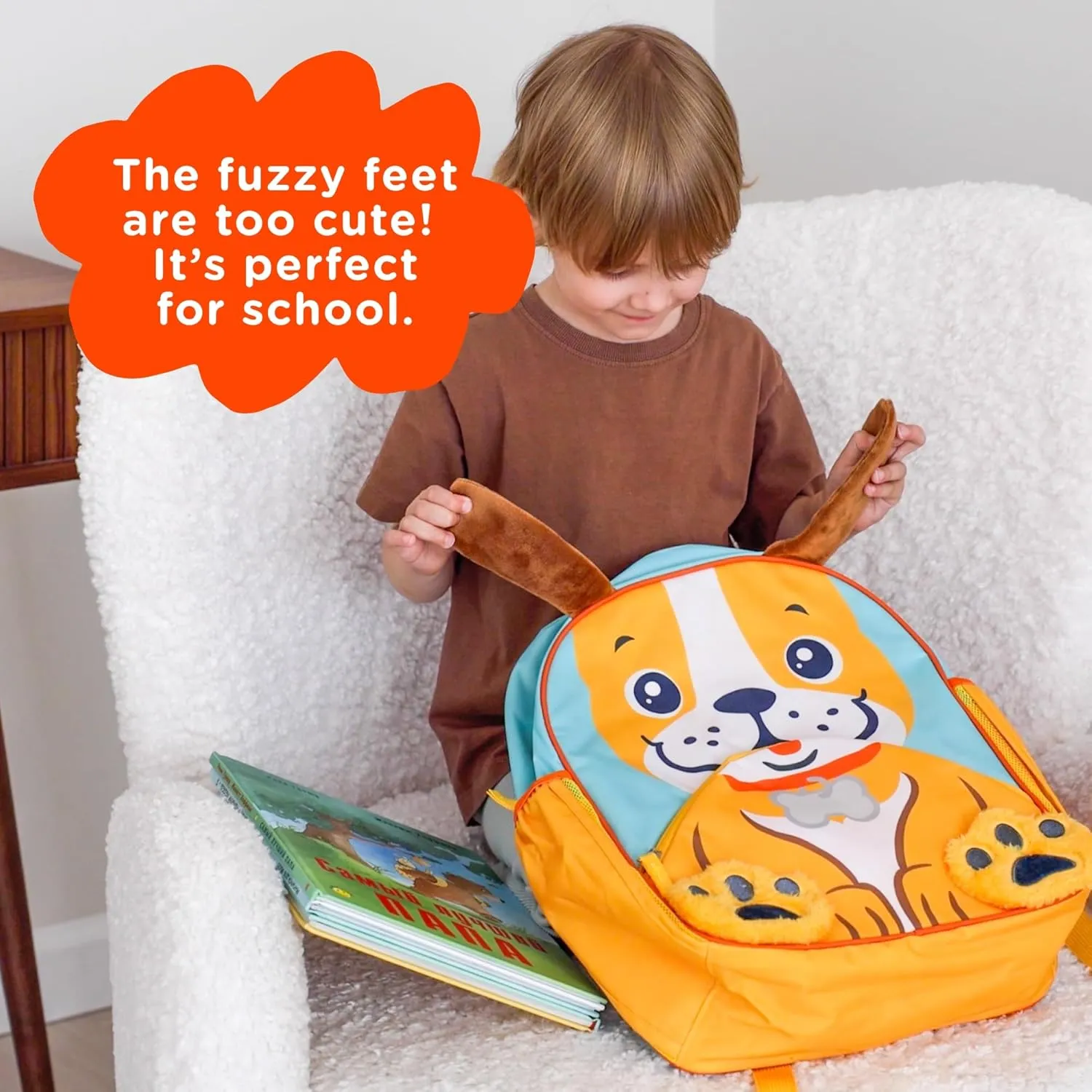 Move2Play, Puppy Toddler Backpack | Toddler Size | Back to School | Preschool Backpacks For Kids | Kindergarten Book Bag | Small, Little, Mini Size | Designed for Boys & Girls Ages 2, 3-5  Year Olds