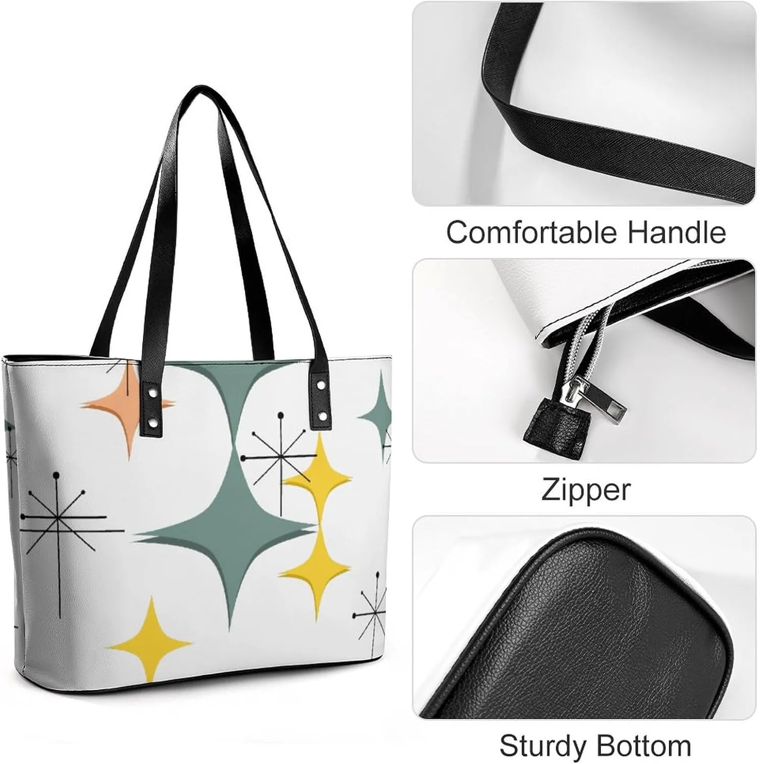 Mud Print Style A Leather Handbag with Large Capacity And Portability