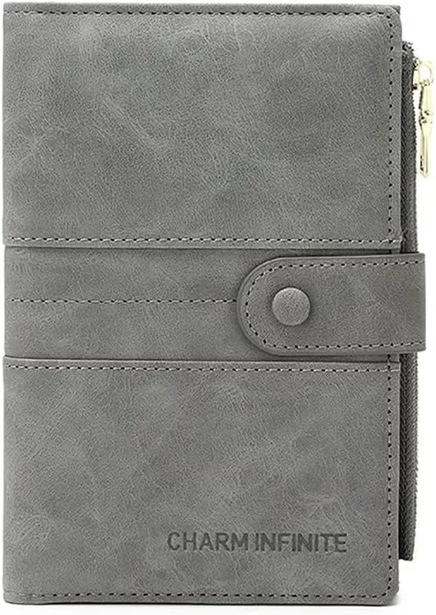 Mudono Passport and Card Holder for Women RFID Blocking Card Case Slim Travel Wallet Change Purse with Vaccine Card Slot