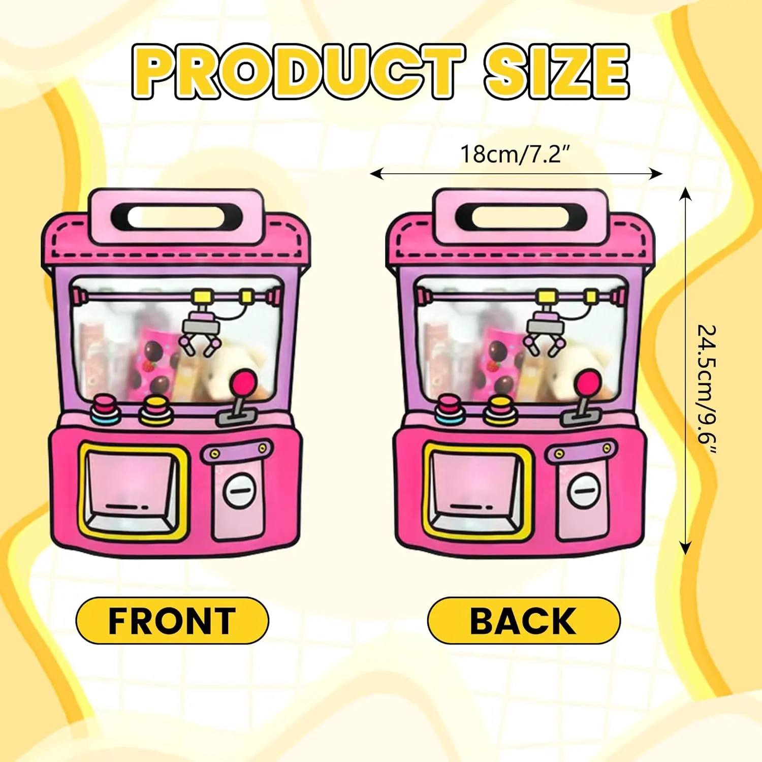 Muitcdo 30 PCS Large Gift Goodie Bags with Handle and Stand-up Bottom, Ziplock Party Favor Bags for Girl, Students Back to School Treat Bag, Cute Snack Candy Box for Birthday, Classroom (Pink)