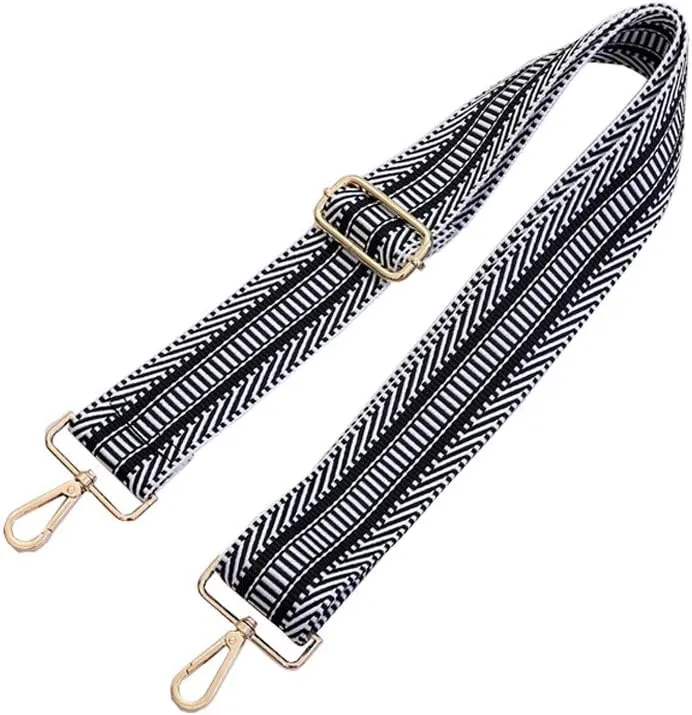 Multicolor Canvas 2" Wide Strap Replacement Purse Strap Replacement Removable Crossbody Strap for Handbags